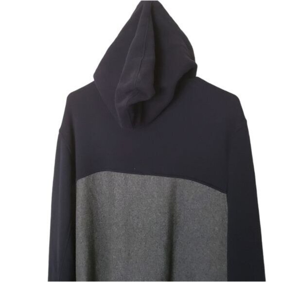 ALL-SON URBAN OUTFITTERS Mens Coat SZ L Wool Gray Navy Color‎ Block Zip Hoodie - Picture 3 of 13